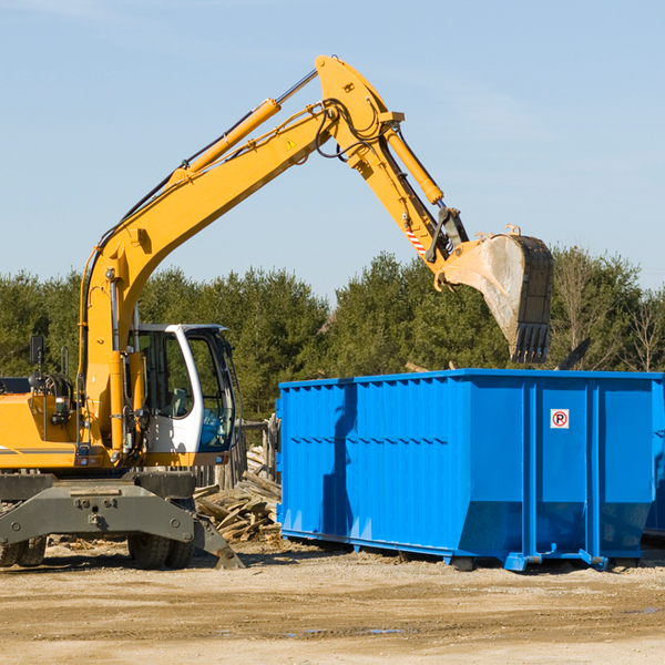 are there any restrictions on where a residential dumpster can be placed in Manassa